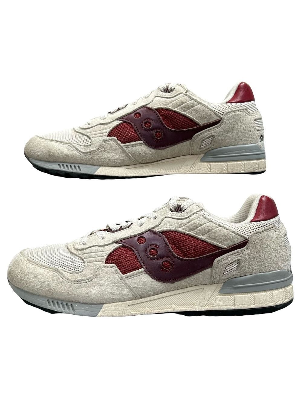 Saucony Shadow 5000 Men's Beige Red Casual Sneakers Size 8.5